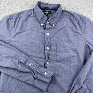 J Crew Shirt Mens Large Blue Slim Fit Flex Stretch Button Down Long Sleeve